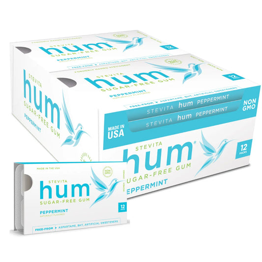 Stevita Stevia Hum Peppermint Sugar-Free Gum - 12 Pieces (Pack of 12)