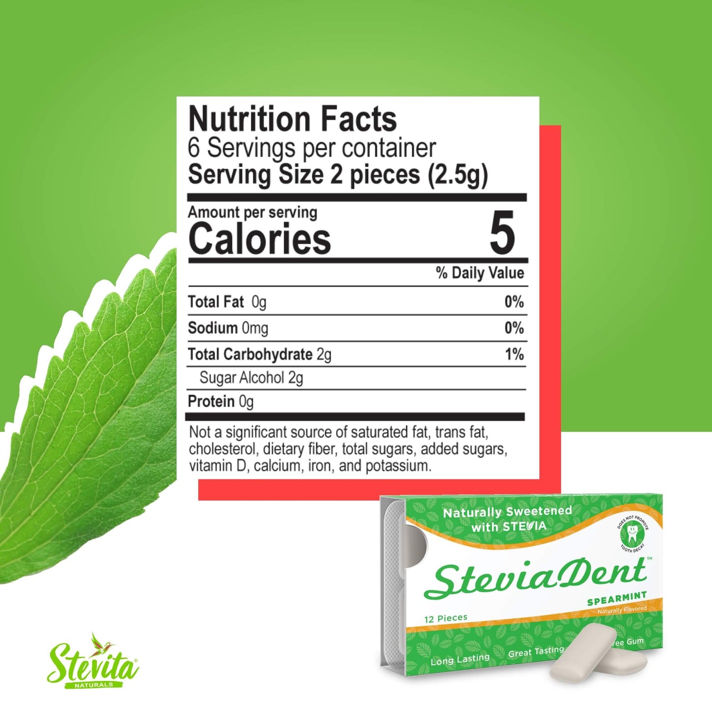 Stevita Hum Gum - Natural Spearmint
