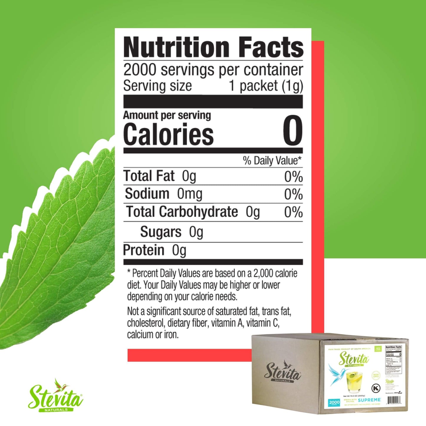 Stevita Supreme With Xylitol - 2000 Packets