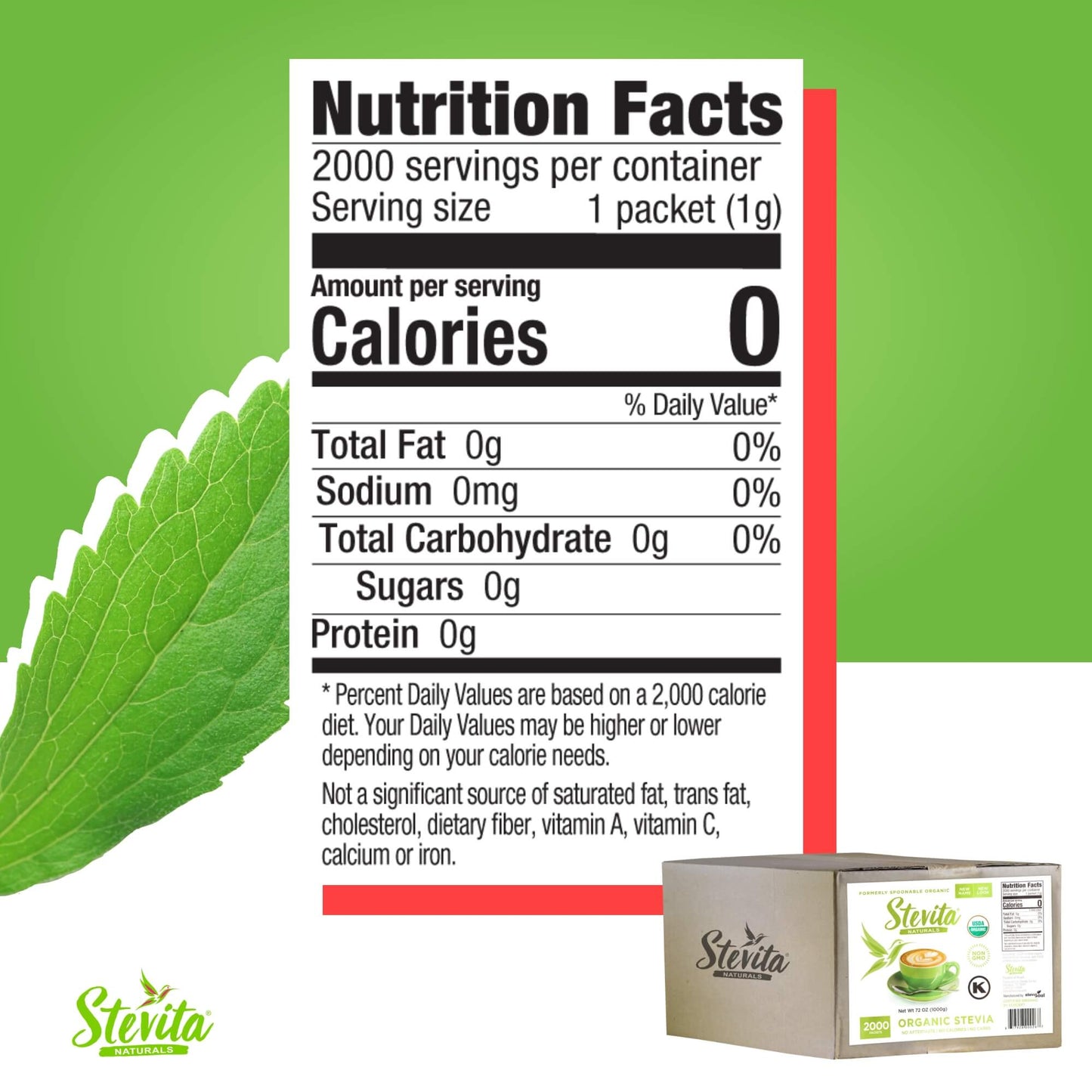 Stevita Organic Spoonable - 2000 Packets