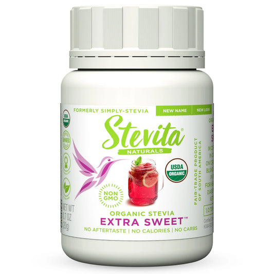 Extra Sweet Simply Organic PURE Stevia Jar