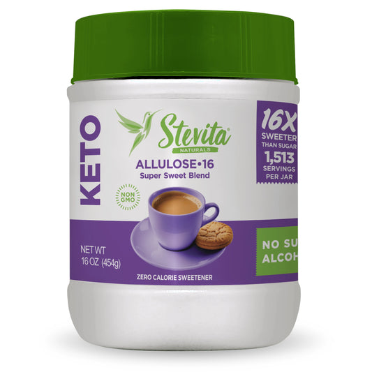 Stevita Erythritol-Free Stevia & Allulose: 16x Sweeter