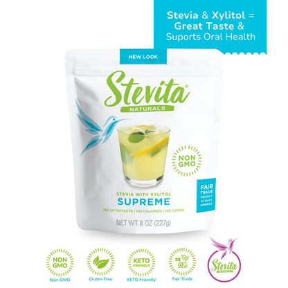 Stevita Supreme with Xylitol Pouch - 8oz