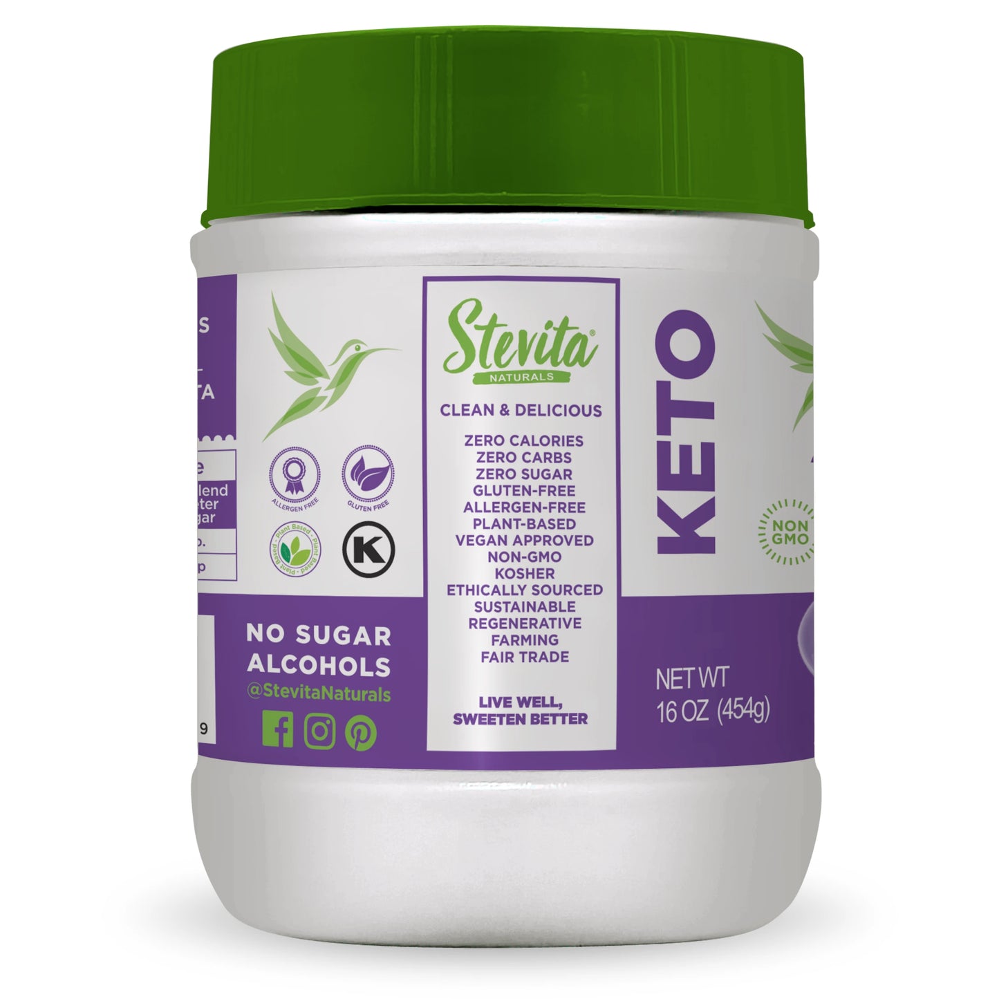 Stevita Erythritol-Free Stevia & Allulose: 16x Sweeter