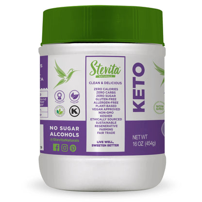 Stevita Erythritol-Free Stevia & Allulose: 16x Sweeter