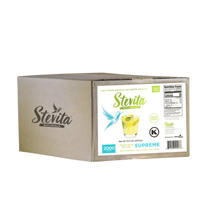 1-Supreme Stevia Xylitol Blend Bulk 2000 Packets Keto, Sugar-Free Naturally Sweetened