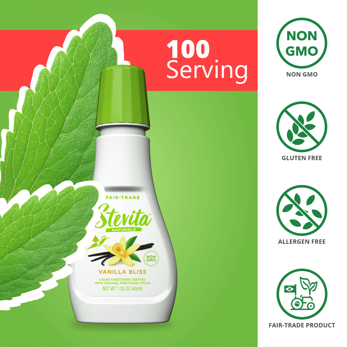 Organic Stevita Drops - Flavors - Natural Vanilla