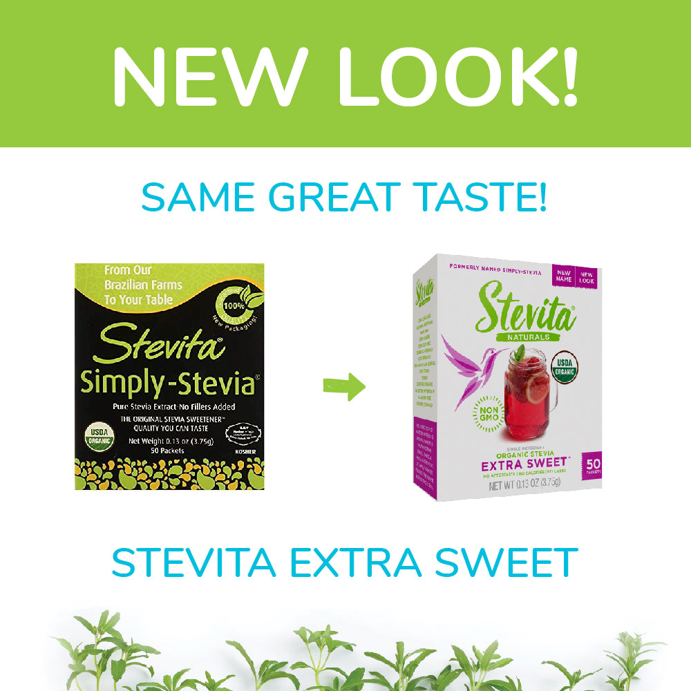 Extra Sweet Simply Organic PURE Stevia Jar