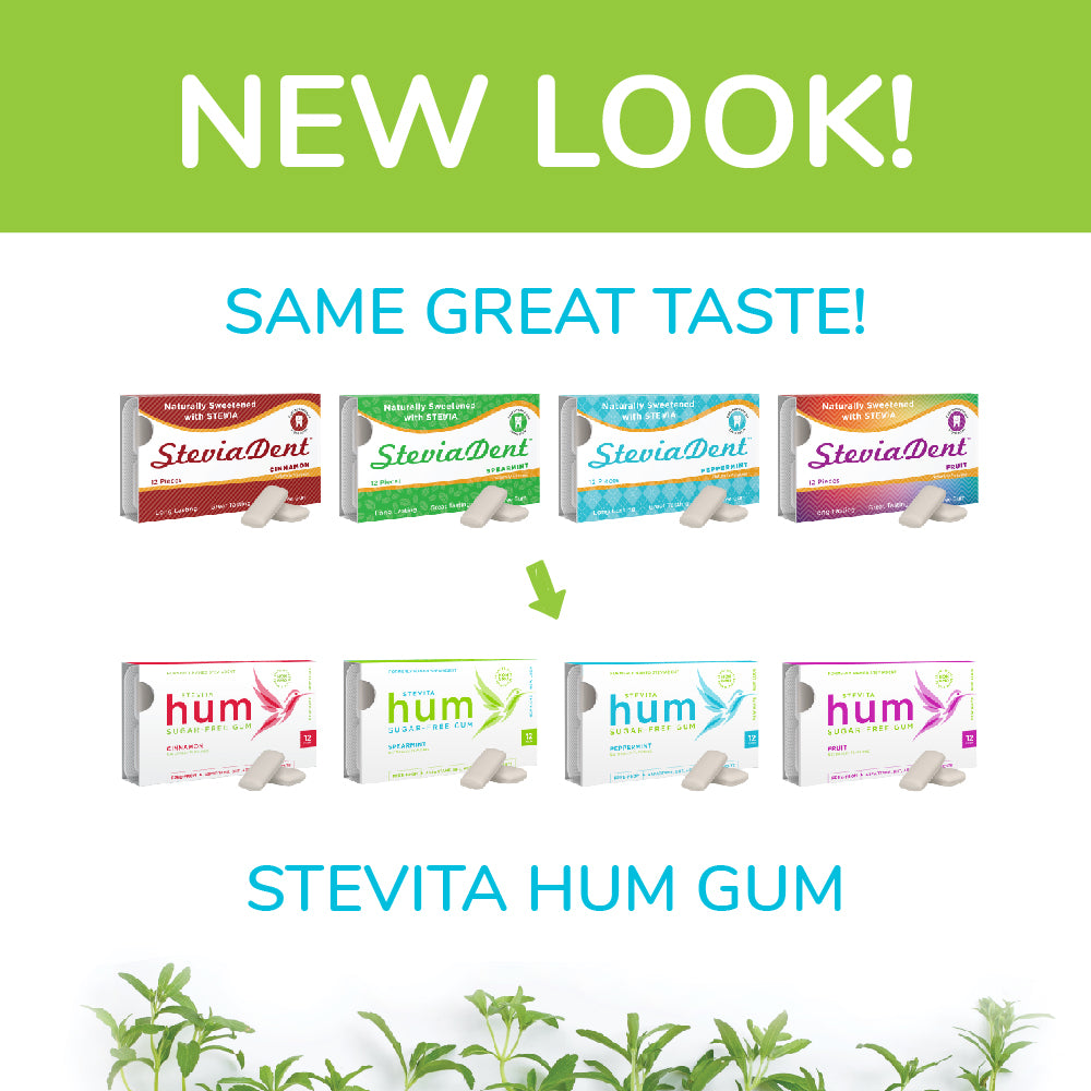 HUM GUM ~ Favorite Flavor Lot ~ 1-Peppermint & 1-Fruit